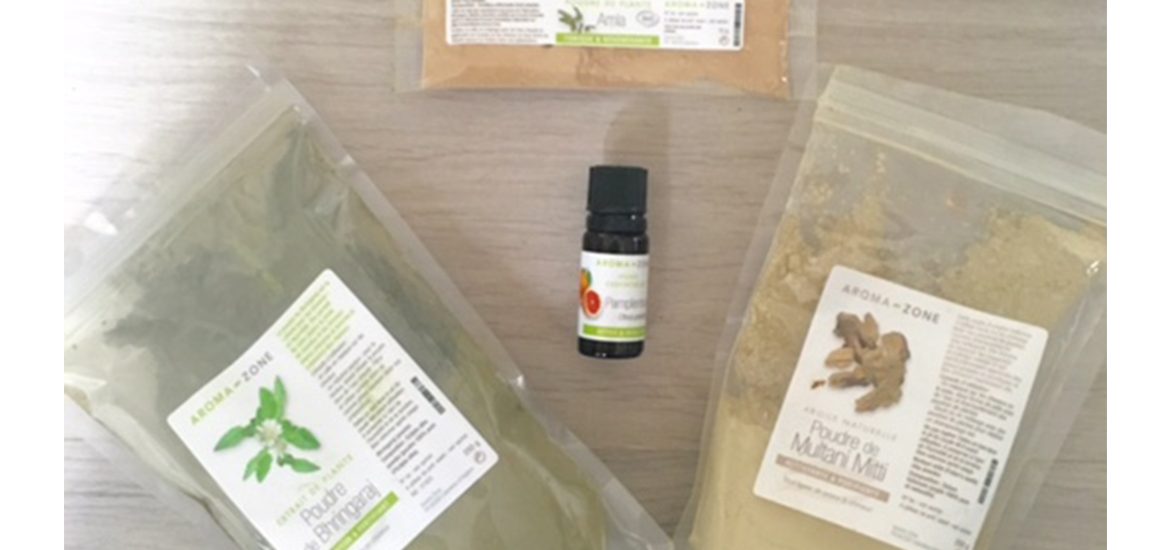 Masque capillaire nettoyant aux 3 poudres ayurvédiques : multani mitti, bhringaraj, amla