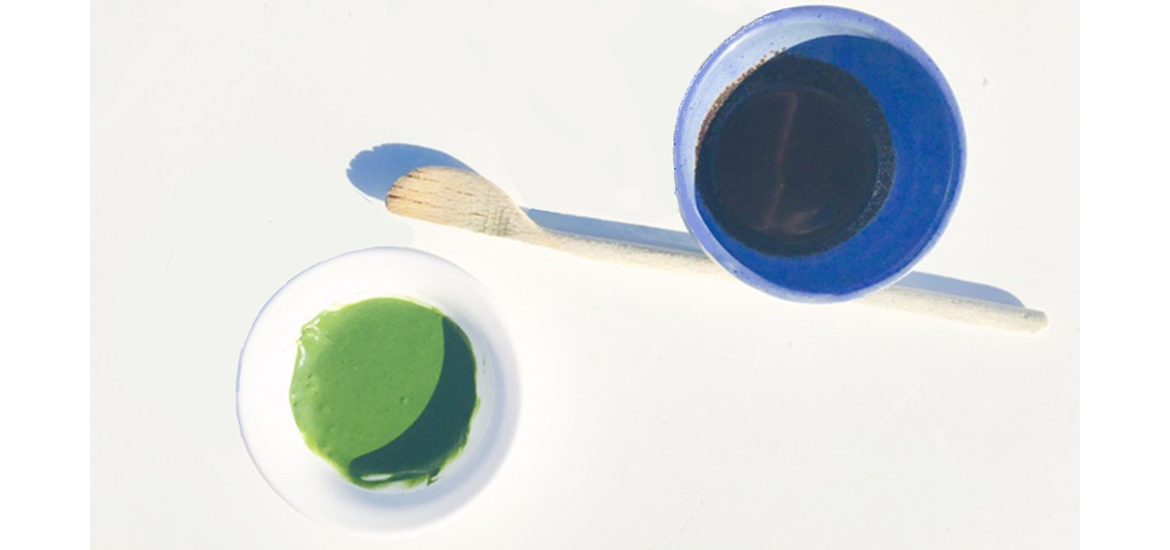 Gommage vegan au sirop d'agave + marc de café & masque à la spiruline et poudre de neem